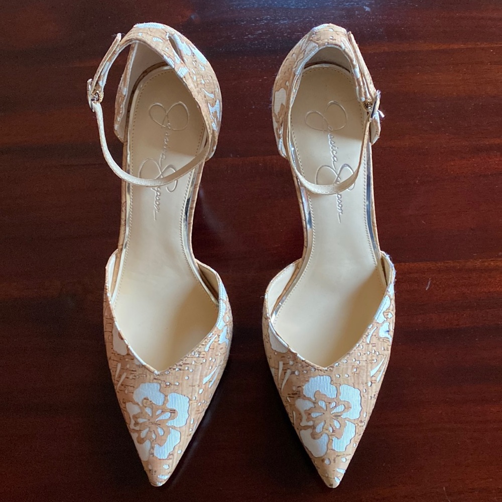 Jessica Simpson floral heels.